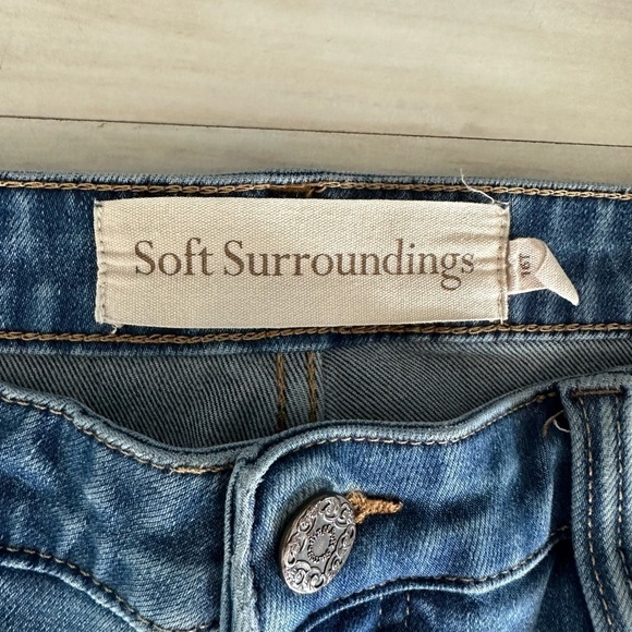 Soft  Surroundings Stretchy High Waisted Skinny Ankle Jeans Size 16T - Picture 3 of 7